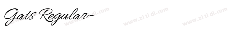 Gats Regular字体转换 Gats Regular字体转换